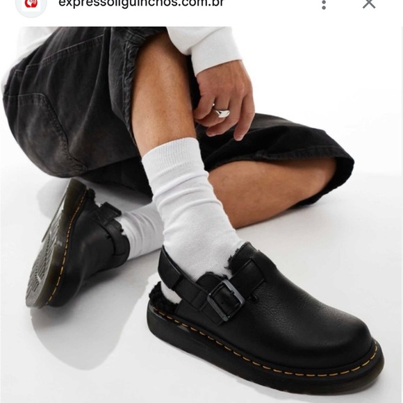 Dr. Martens Jorge II Faux Fur Mule, Black, UK6/EU39/US7M-8L (Unisex) - Picture 8 of 9